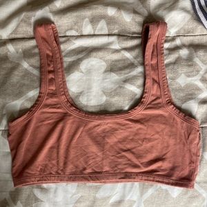 Arq wide strap bra size L in terracotta